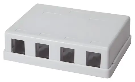 LogiLink Keystone box 4 porty bílá / Instalační krabice / Pro keystone moduly / 1 ks