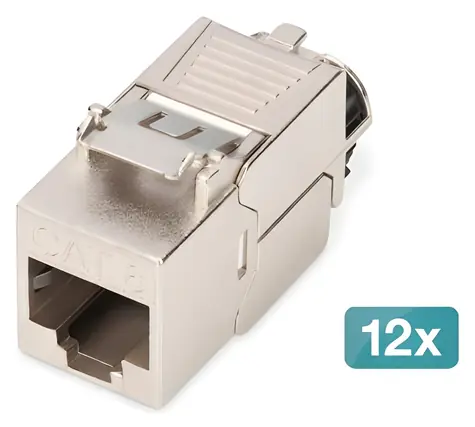 Digitus DN-93816-12 / Keystone modul / CAT 8.1 / stíněný / LSA / PoE / 12 ks