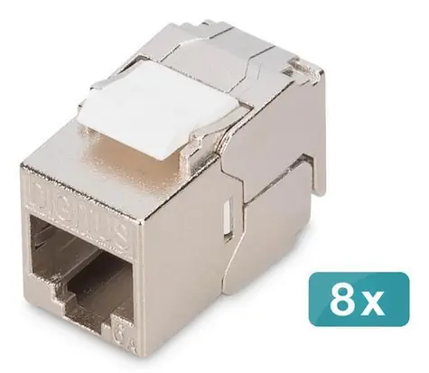 Digitus DN-93615-S-8 / Keystone modul / CAT 6A / stíněný / LSA / PoE / 8 ks