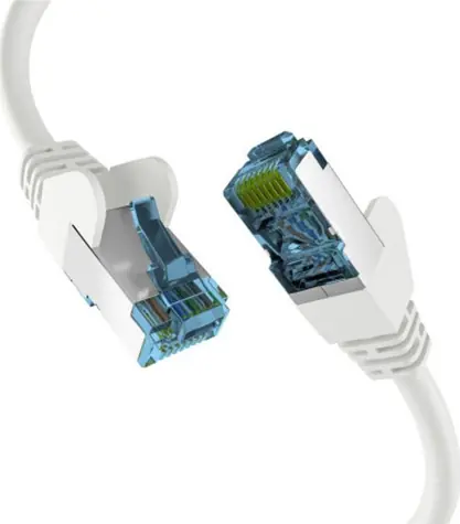 EFB Cat.7 S/FTP bílá / Patch kabel / RJ-45 / LSZH / 600 MHz / 0,5 m