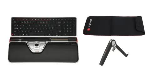 Contour RollerMouse Red Plus Travel Kit černá / Sada myš a klávesnice / Bezdrátové připojení / 2800 DPI / 7 tlačítek