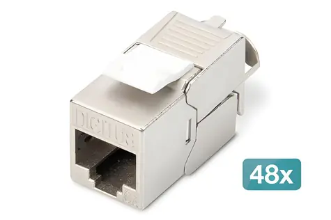 Digitus DN-93615 / Keystone modul / CAT 6A / stíněný / LSA / PoE / 48 ks