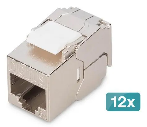 Digitus DN-93615-S-12 / Keystone Jack / Cat6A / stíněný / 12 ks / bez nářadí