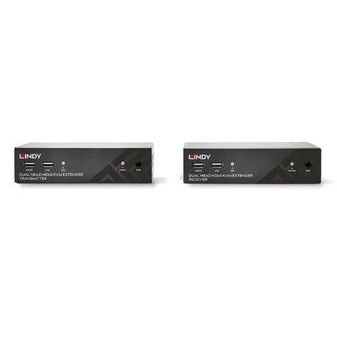 Lindy 39374 HDMI, USB a RS232 Extender / Extender / Cat.6 / 100 m / Dual Head