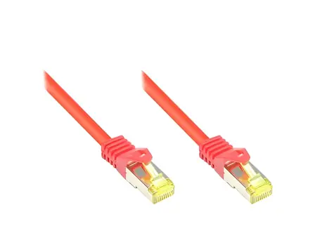 Good Connections červená / Patch kabel / Cat7 / S/FTP / RJ-45 / 0,25 m / 600 MHz