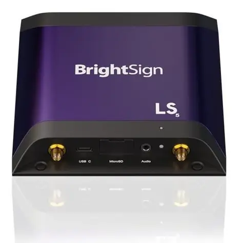 BrightSign LS445 / Přehrávač médií 4K / HDMI 2.0a / Wi-Fi / LAN / microSD