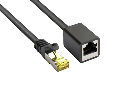 Good Connections černá / Prodlužovací patch kabel / Cat7 S/FTP / RJ-45 / 0,5 m