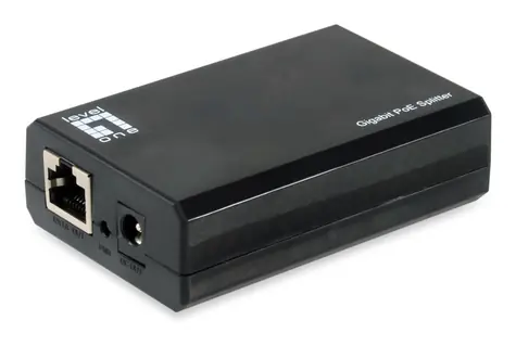 LevelOne POS-5000 černá / PoE splitter / RJ45 / Gigabit / 60 W / 12-24 V výstup