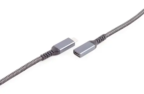 Shiverpeaks USB-C prodlužovací kabel / Prodlužovací kabel / USB-C(M) - USB-C(F) / USB 3.2 / PD / textilní / 1,5 m