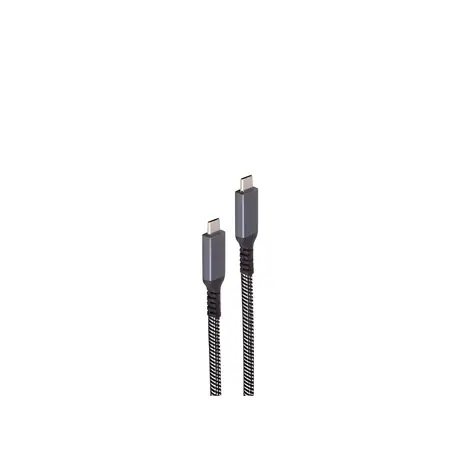 Shiverpeaks USB-C nabíjecí kabel textilní (BS14-75007) / Nabíjecí kabel / USB-C - USB-C / USB 3.2 / 100 W PD / 2 m