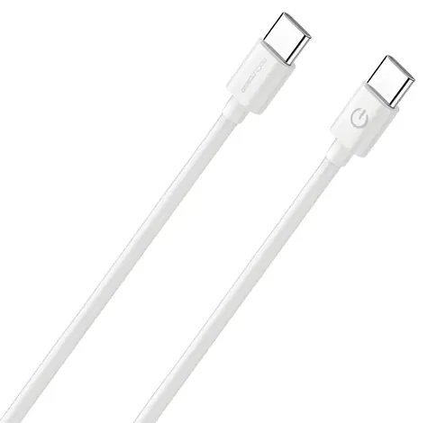 RealPower USB-C na USB-C nabíjecí kabel bílá / Nabíjecí a datový kabel / 1 m / 3 A / USB 2.0