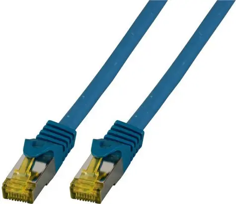 EFB Cat6A modrá / Patch kabel / S/FTP / LSZH / RJ-45 / 0,5 m