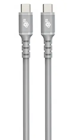 TB Touch USB-C kabel šedý 1m / Nabíjecí a datový kabel / USB-C - USB-C / 60 W / 480 Mb/s / silikonový