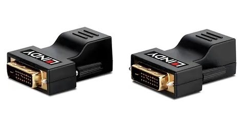 Lindy DVI-D Single Link / DVI extender / přes Cat6 RJ45 / dosah 70 m / max. 1920×1200 px