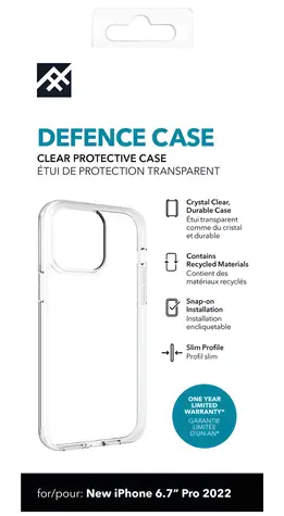 ZAGG Defence průhledná / Ochranný kryt / Apple iPhone 14 Pro Max / polykarbonát