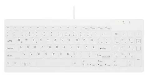 Contour ACTIVE KEY Compact bílá / Klávesnice / Drátová USB-A / Ultraplochá / Numerický blok / DE layout