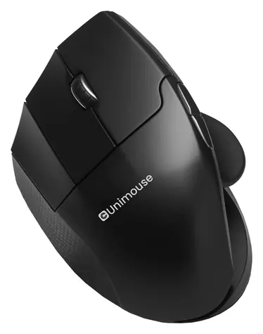 Contour UniMouse černá, pro leváky / Ergonomická bezdrátová myš / Bluetooth 5.1 / 4000 DPI / dobíjecí baterie