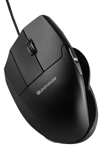 Contour UniMouse černá, pro leváky / Ergonomická drátová myš / USB-C / 7 tlačítek