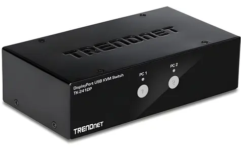 TRENDnet TK-241DP / KVM přepínač / DisplayPort 1.2 / 4K UHD / USB Hub / Audio