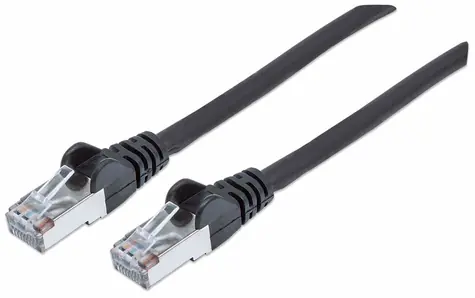 Intellinet Cat6a/Cat7 černá / Patch kabel / S/FTP / RJ-45 / LSZH / 0,5 m