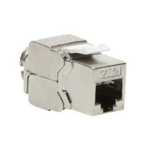 LogiLink Keystone modul STP Cat.6A stříbrná / Síťový konektor / RJ-45 / STP stíněný / 16 mm