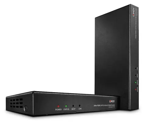 Lindy Fibre Optic HDMI 300-1000 m černá / HDMI extender / 4K 60Hz / kovové tělo