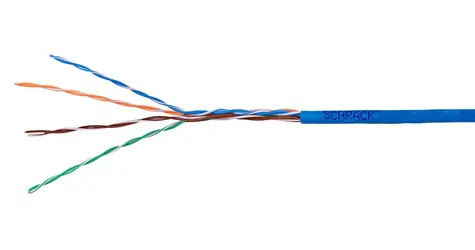 Schrack HSEKU424P1 modrá / Síťový kabel / U/UTP / Cat5e / AWG24 / 305 m