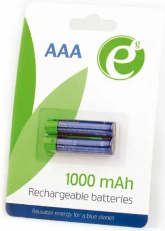Gembird Nabíjecí baterie AAA 1000 mAh 2 ks / Baterie / Ni-MH / 1,2 V