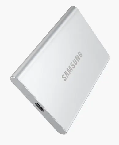 Samsung T7 Resurrected 4TB stříbrná / Externí SSD / R: 1050 MB/s & W: 1000 MB/s / USB-C / AES 256-bit / 3y