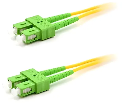 OEM / Optický patch kabel / SC/APC-SC/APC / 9/125 µm SM / Duplex / OS2 / 1m