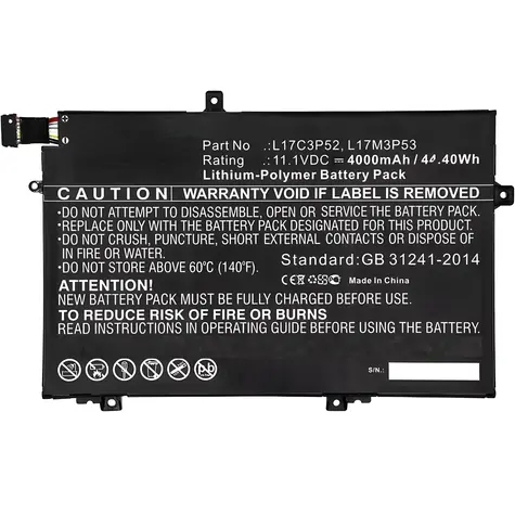 CoreParts Baterie pro notebook Lenovo ThinkPad L480 černá / Baterie pro notebook / Li-Ion / 210g