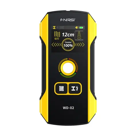FNIRSI WD-02 / Detektor kovu, kabelů a dřeva / hloubka 120 mm / TFT displej / USB-C