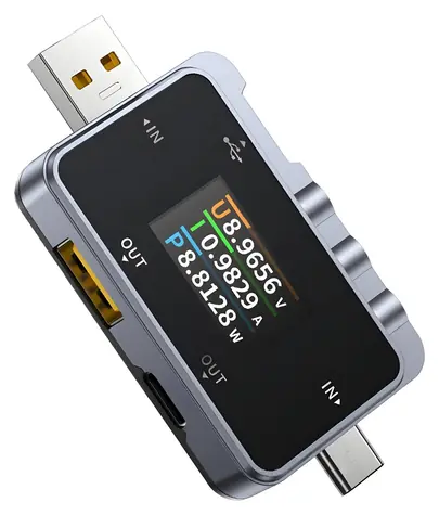 FNIRSI FNAC-28 / USB tester / USB-C a USB-A / QC / PD / OLED displej