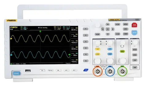 FNIRSI 1014D / Osciloskop s generátorem signálu / 2 kanály / 100 MHz / 1 GSa/s / 7