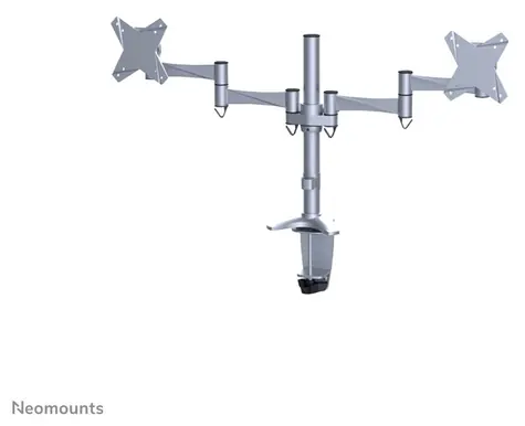 Neomounts FPMA-D1330DSILVER stříbrná / Stolní držák monitoru / pro 2 monitory / 10-27