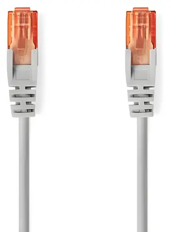 Nedis CCGL85230GY100 šedá / Síťový kabel / CAT6 / U/UTP / RJ45-RJ45 / 10 m / PVC