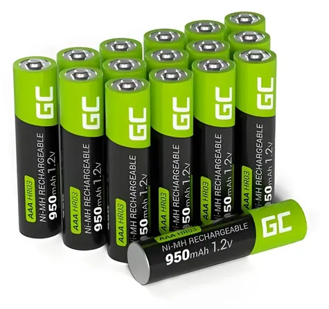 Green Cell AAA R3 / Baterie / Dobíjecí / Ni-MH / 950mAh / 16 ks