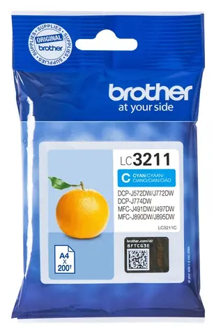Brother LC-3211C azurová / Inkoustová náplň / DCP-J772DW / DCP-J774DW / MFC-J890DW