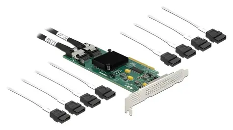Delock PCI Express x8 / Řadič SATA / PCIe 2.0 / 8x SATA 6 Gb/s / Hot-Swap