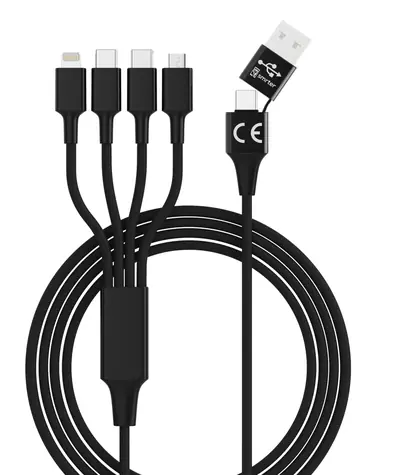 Smrter Hydra ELITE 6in1 černá / Nabíjecí kabel / USB-C / Nylon / 6 v 1