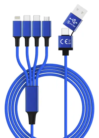 Smrter Hydra ELITE tmavě modrá / Nabíjecí kabel / 6v1 / Nylon / USB-C