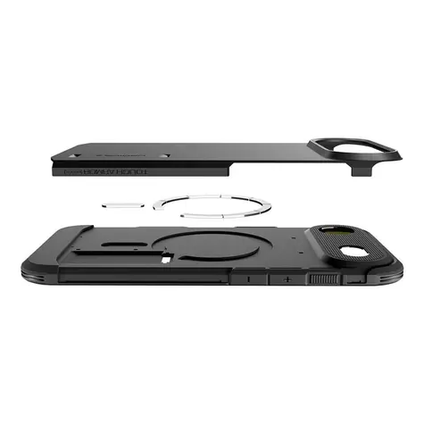 Spigen Tough Armor T MagSafe iPhone Air černá / Ochranný kryt / TPU + polykarbonát / MIL-STD 810G / MagSafe