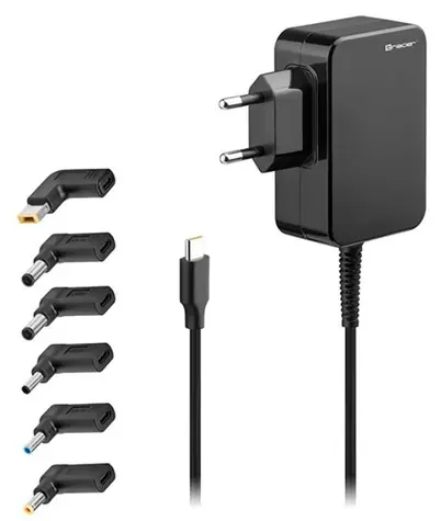 Tracer Prime 65W USB-C 7v1 / Napájecí adaptér / 65 W / USB-C / Power Delivery / 6 konektorů