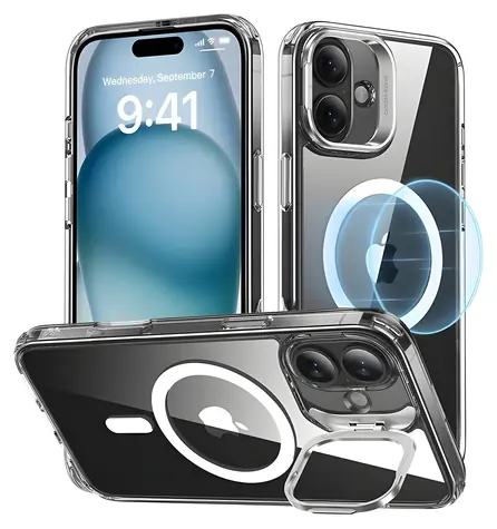 ESR Classic Hybrid HaloLock transparentní / Pouzdro se stojánkem / Apple iPhone 16 Plus / MagSafe