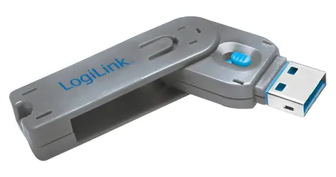 LogiLink AU0044 modrá / Blokovač USB portů / 1x zámek + klíč / USB Typ-A