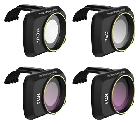 Sunnylife MM-FI9257 / Sada filtrů pro dron / CPL / ND4 / ND8 / UV / DJI Mini 2, Mini 2 SE