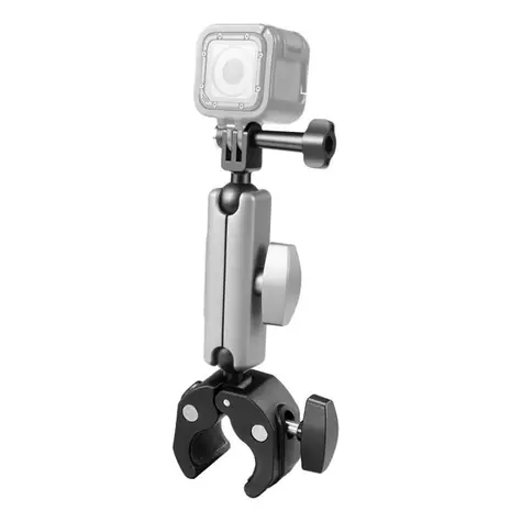 Puluz PU867B černá / Držák na motocykl / pro sportovní kamery GoPro, DJI, Insta360 / průměr řídítek 1,5-5 cm