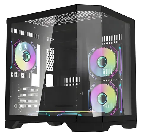 darkFlash FT350 černá / PC skříň / Mini Tower / M-ATX / ITX / 5x ARGB ventilátor / tvrzené sklo / bez zdroje