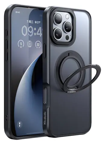 Mcdodo PC-4933 černá / Pouzdro / MagSafe / stojánek 360° / iPhone 16 Pro Max