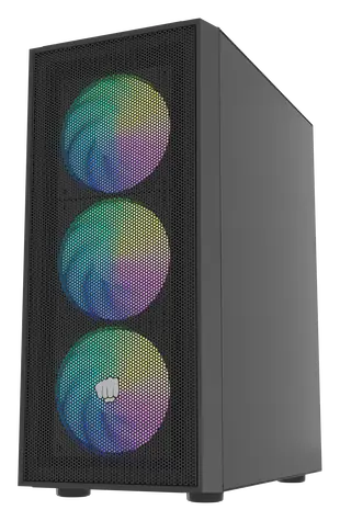 Fury Shobo SH8F ARGB černá / PC skříň / Midi Tower / okno / 2x USB 3.0 / 4x 120mm ARGB / bez zdroje